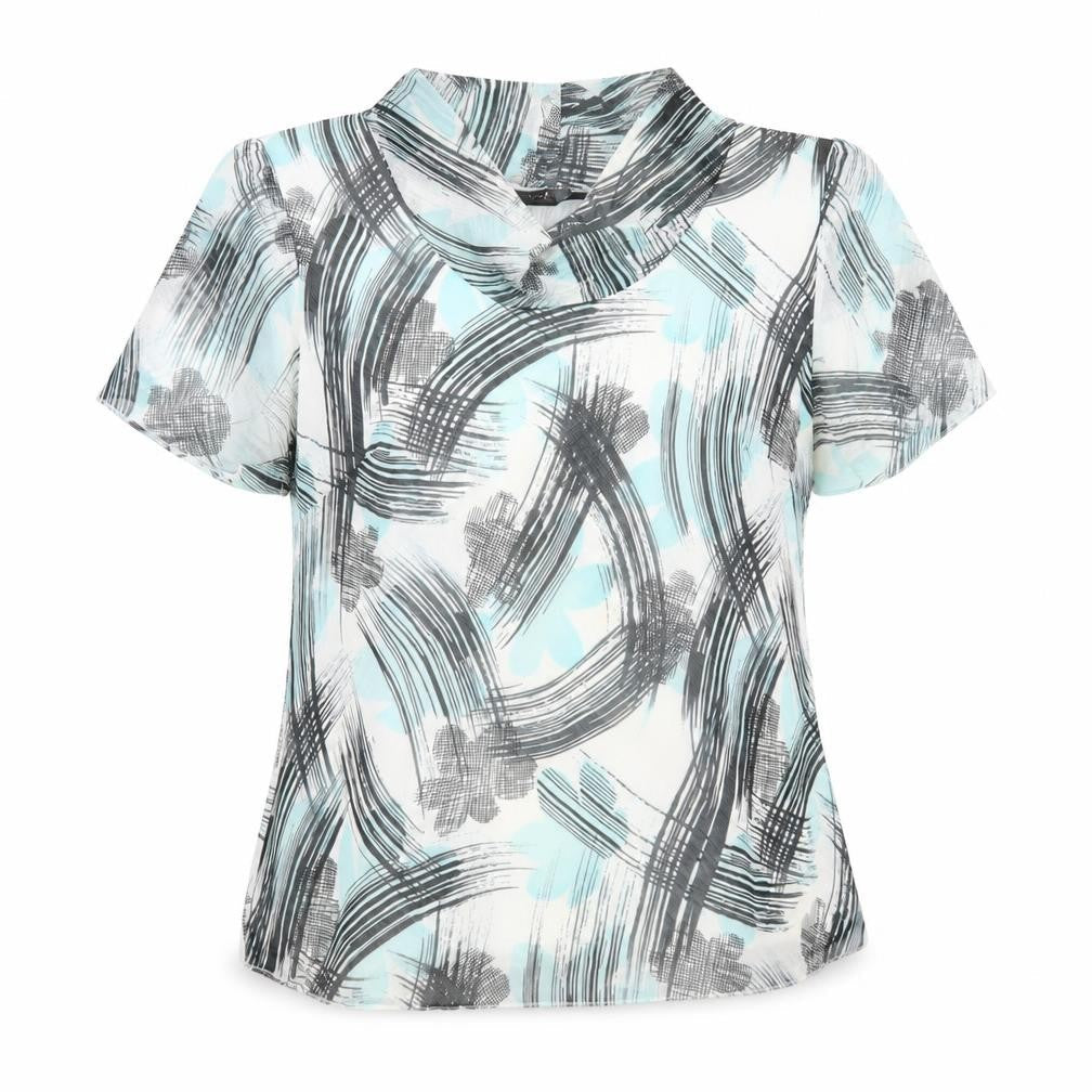 Forever by Michael Gold Women's Multicoloured Chiffon Blouse L