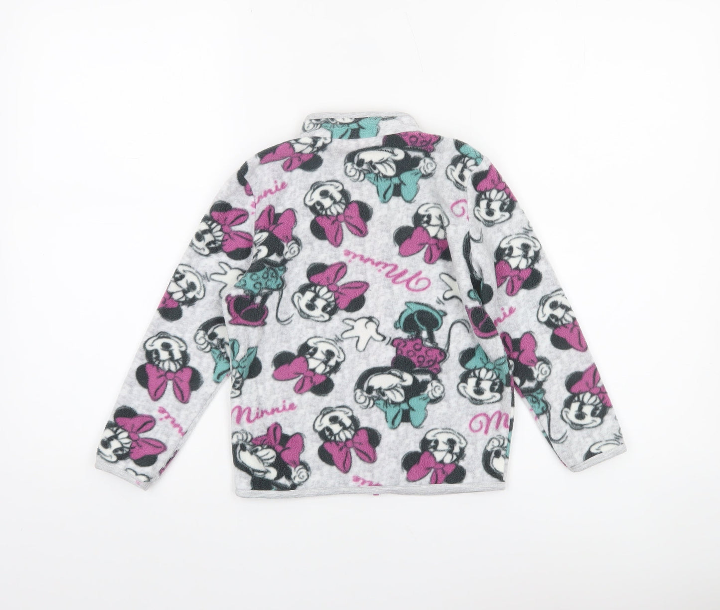 Disney Girls Grey Minnie Mouse Fleece Full Zip Jacket - Size 6 Years