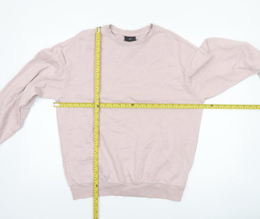 H&M Men’s Beige Loose Fit Sweatshirt Size S Crew Neck Pullover