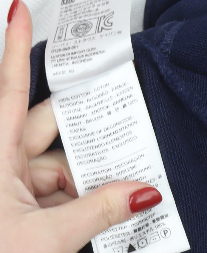 Mens UK L Regular Levi's Multicoloured Pullover Hoodie