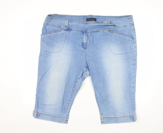 Dorothy Perkins Women’s Blue Denim Capri Jeans Size 22 Stretch Fit