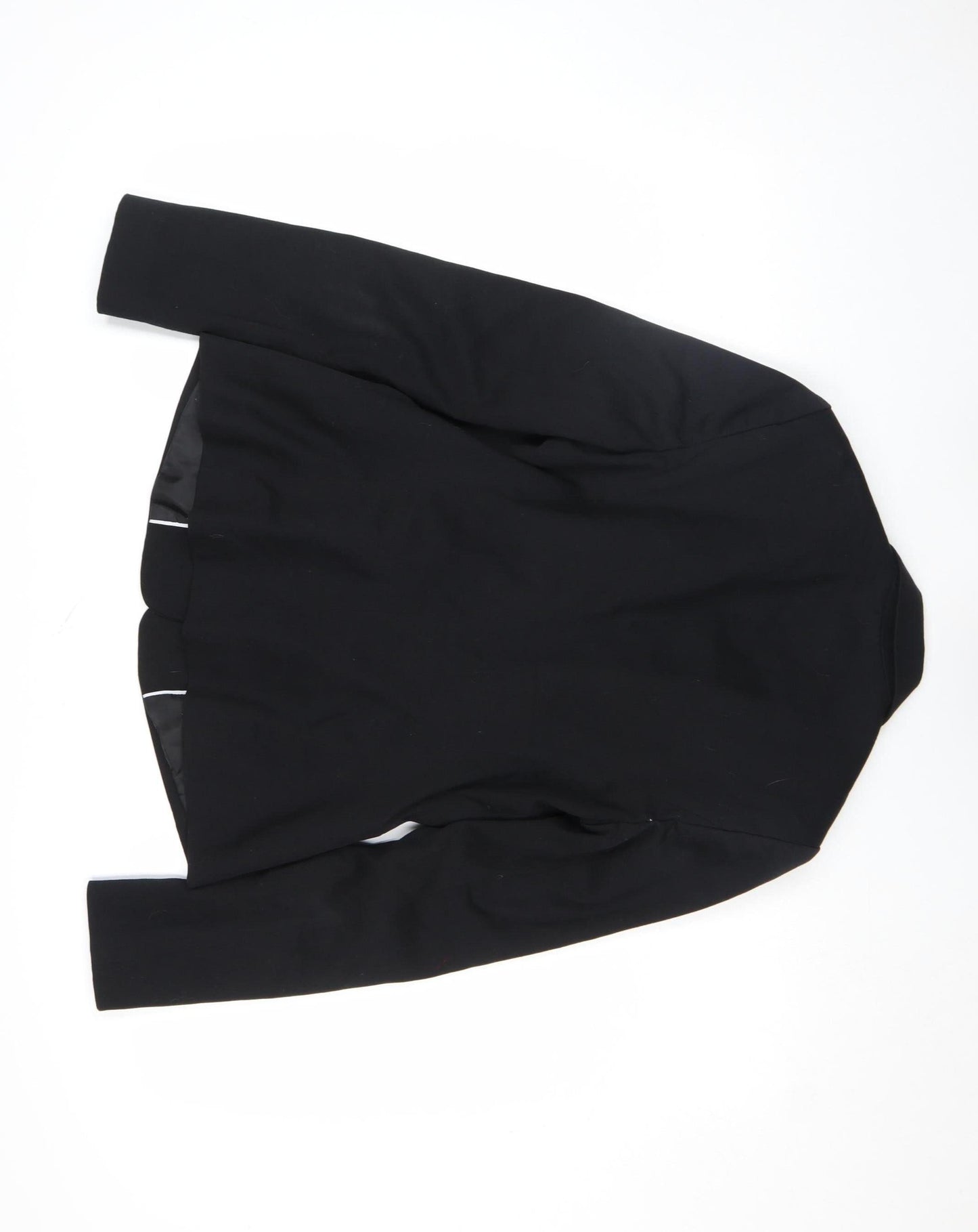 Tu Women Black Slim Fit One Button Blazer Jacket Size 12