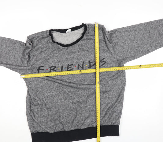 Friends The TV Series Women's Grey Long Sleeve Crew Neck Top Size 16