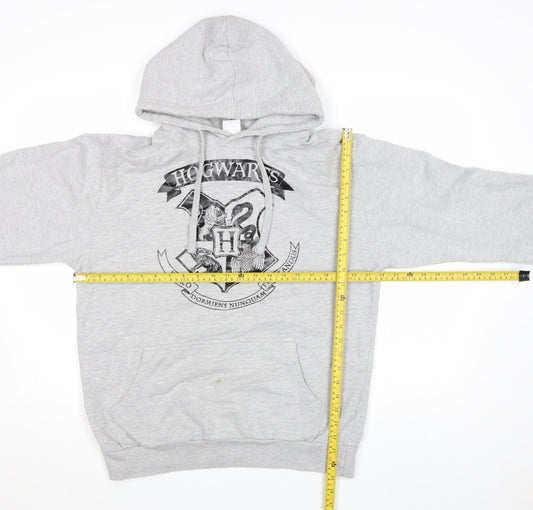 Fahona Womens Grey Hogwarts Pullover Hoodie Size L Cotton Blend
