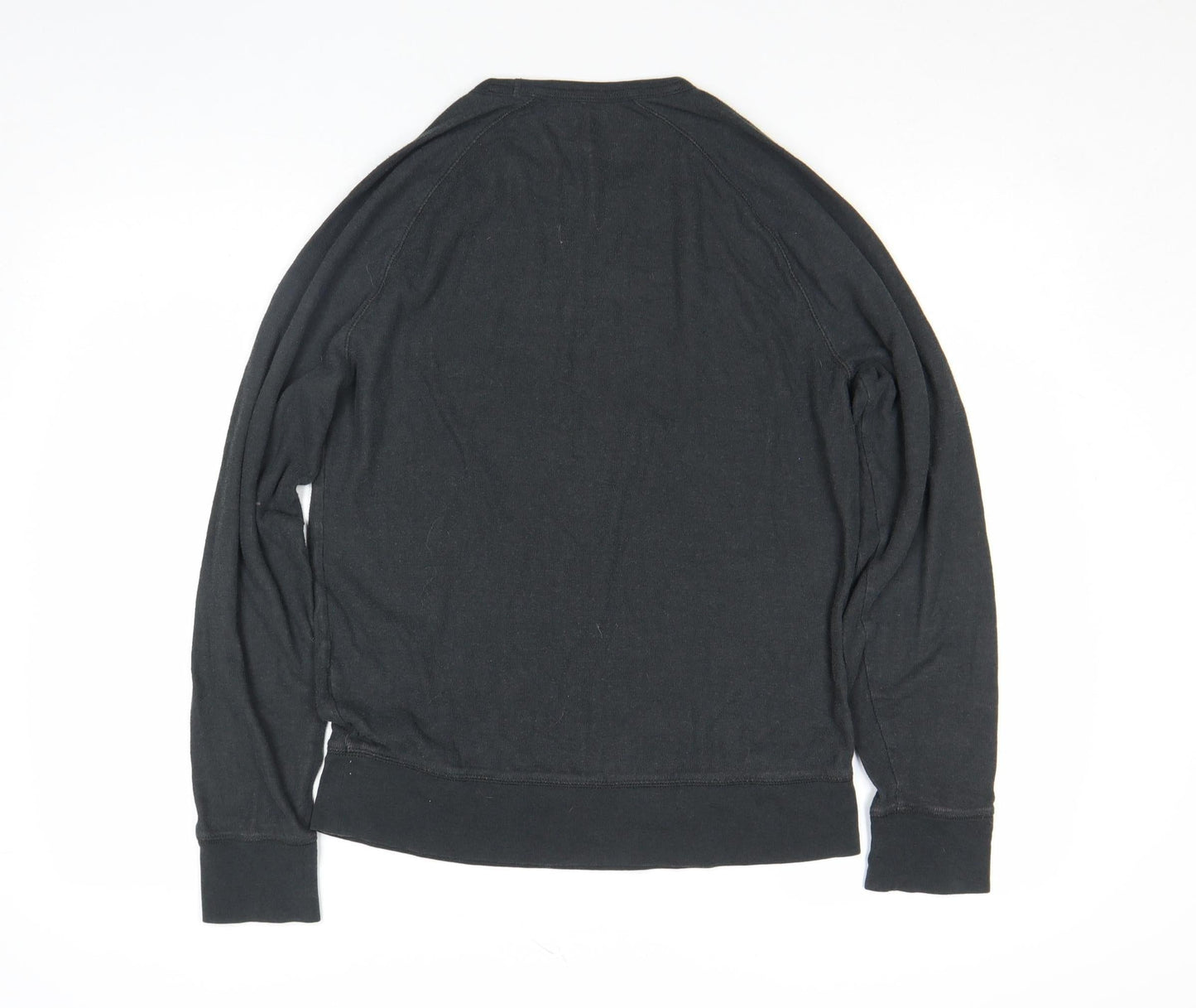 GAP Men Black Regular Fit Long Sleeve Cotton Blend Top Size S