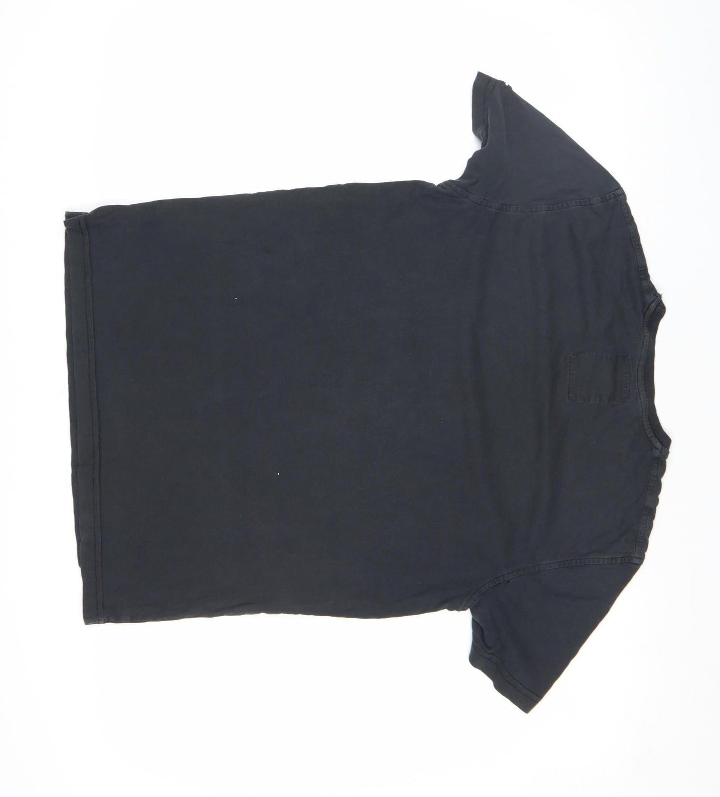 Henleys Men Black Regular Fit Cotton Graphic T-Shirt M