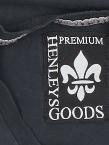 Henleys Men Black Regular Fit Cotton Graphic T-Shirt M