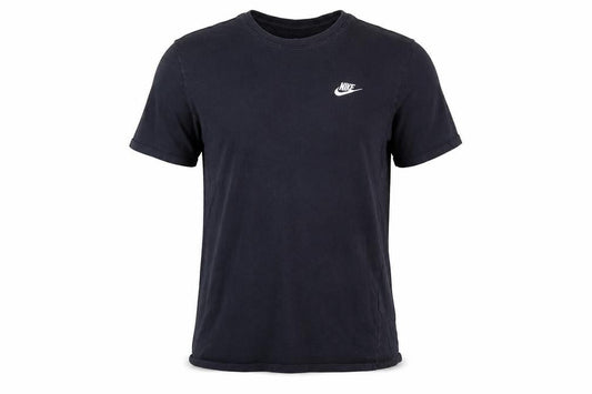 Nike Men's Black Cotton Regular Fit Logo T-Shirt Size M