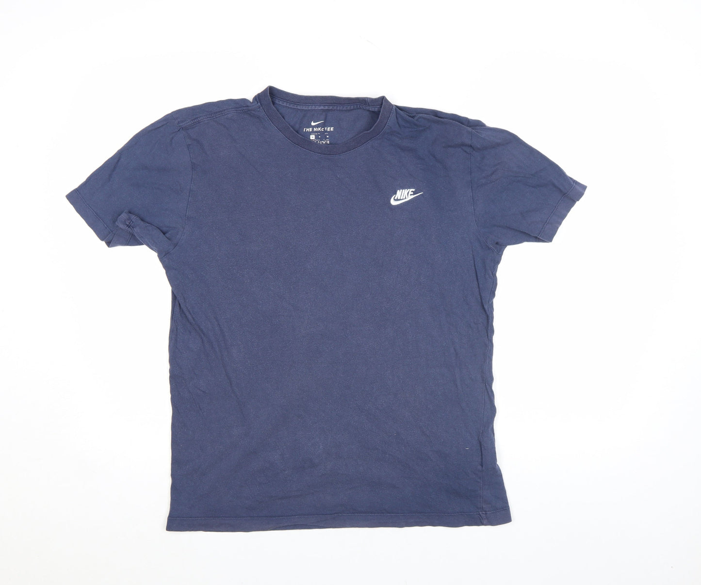 Nike Men's Blue Crew Neck Cotton T-Shirt Medium