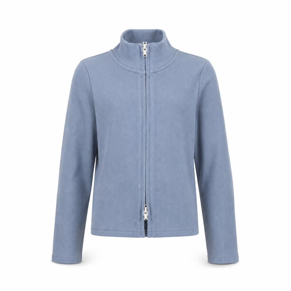 Marks and Spencer Girls Blue Full Zip Knit Sweatshirt 6-7 Years