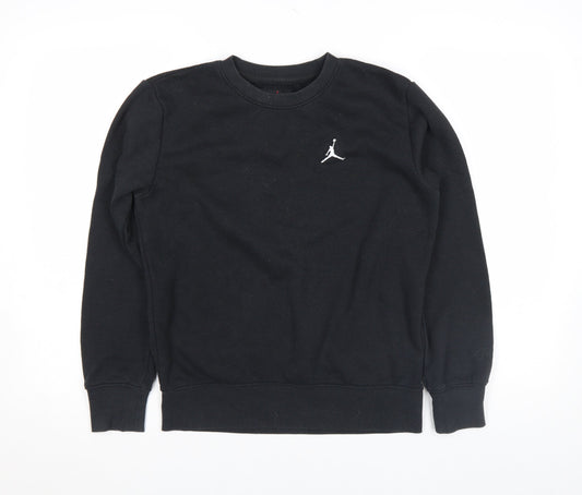 Jordan Boys Black Pullover Sweatshirt 12-13 Years Crew Neck Fleece