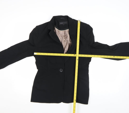 Next Woman Black Single-Breasted One-Button Blazer Size 12