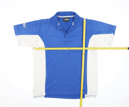 Mazon Men’s Blue Colourblock Hockey Polo Shirt Size L
