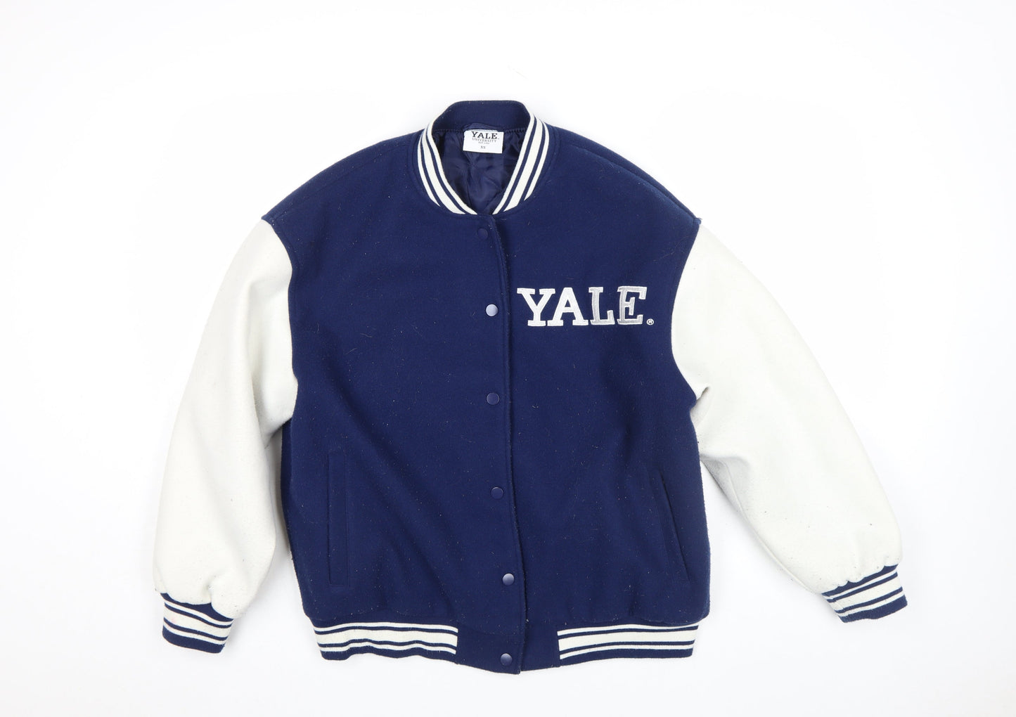 Primark Yale University Men’s Blue Varsity Jacket XS Wool Blend