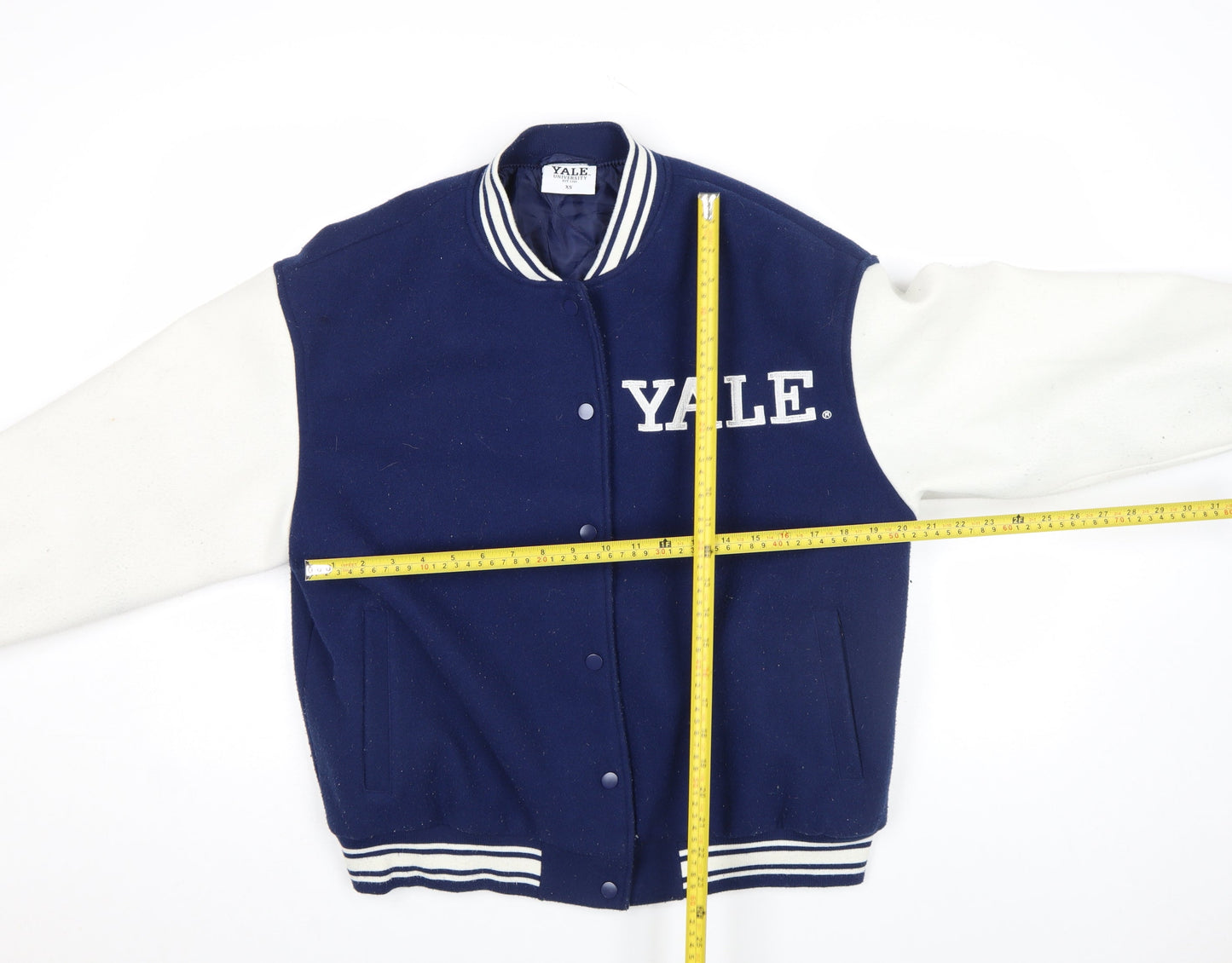 Primark Yale University Men’s Blue Varsity Jacket XS Wool Blend