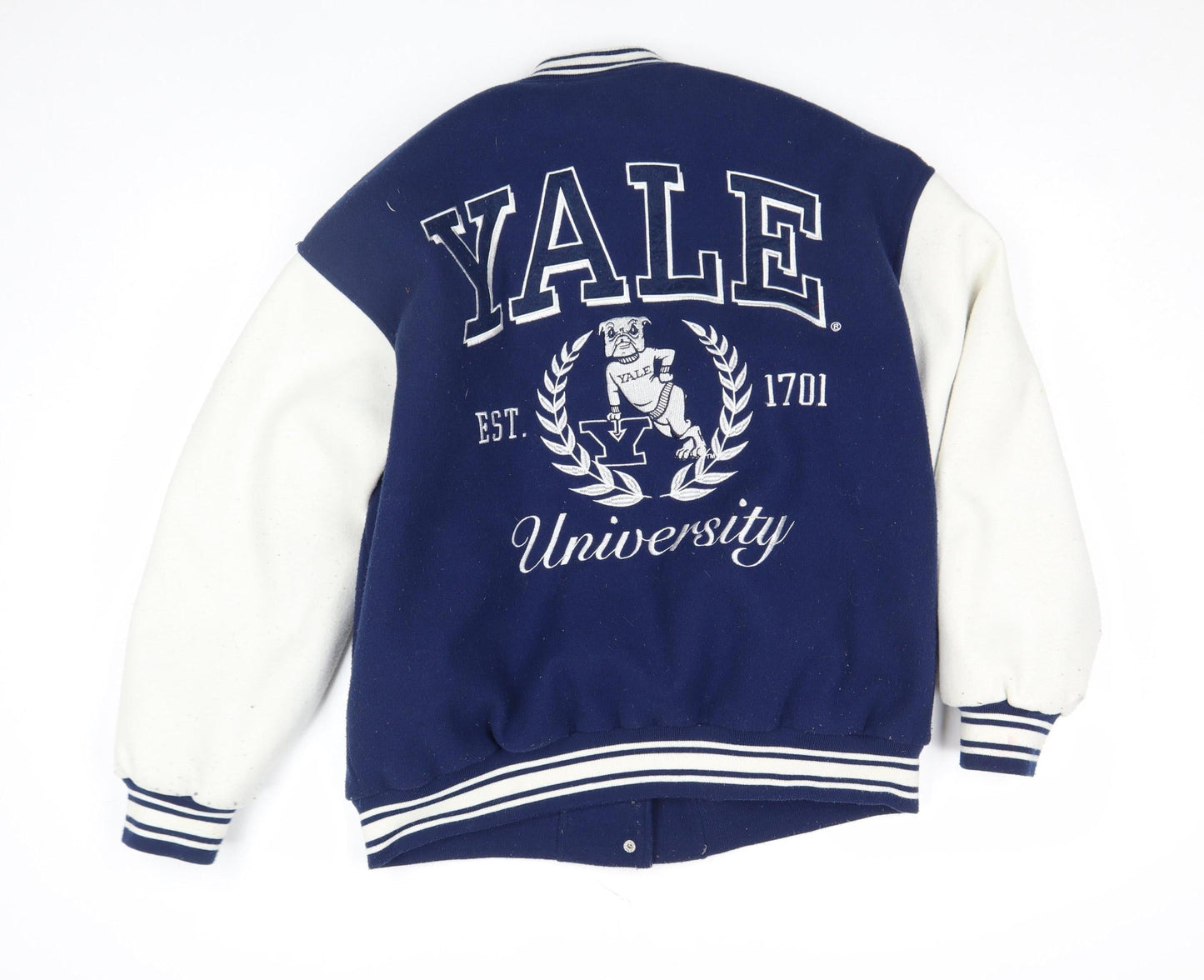 Primark Yale University Men’s Blue Varsity Jacket XS Wool Blend
