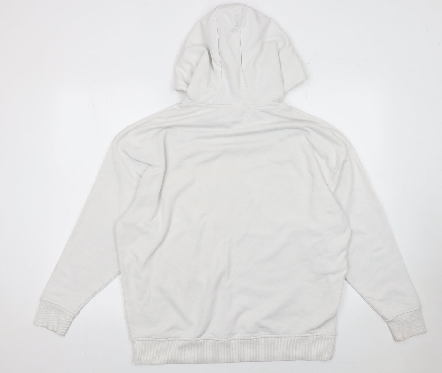 Primark Women’s White Tupac Graphic Hoodie XS Pullover Sweatshirt