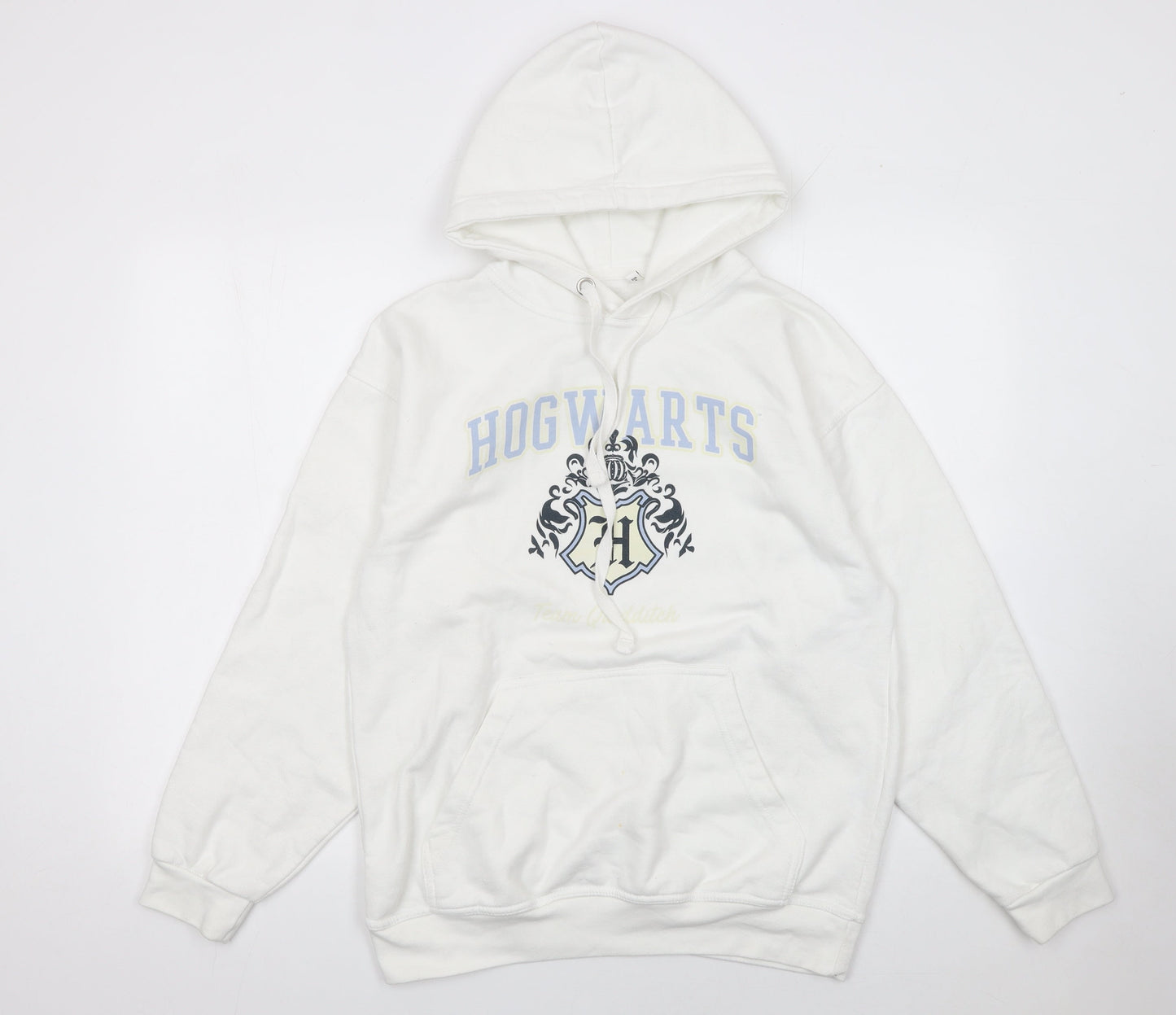 Bioworld Women’s White Hogwarts Pullover Hoodie Medium Harry Potter