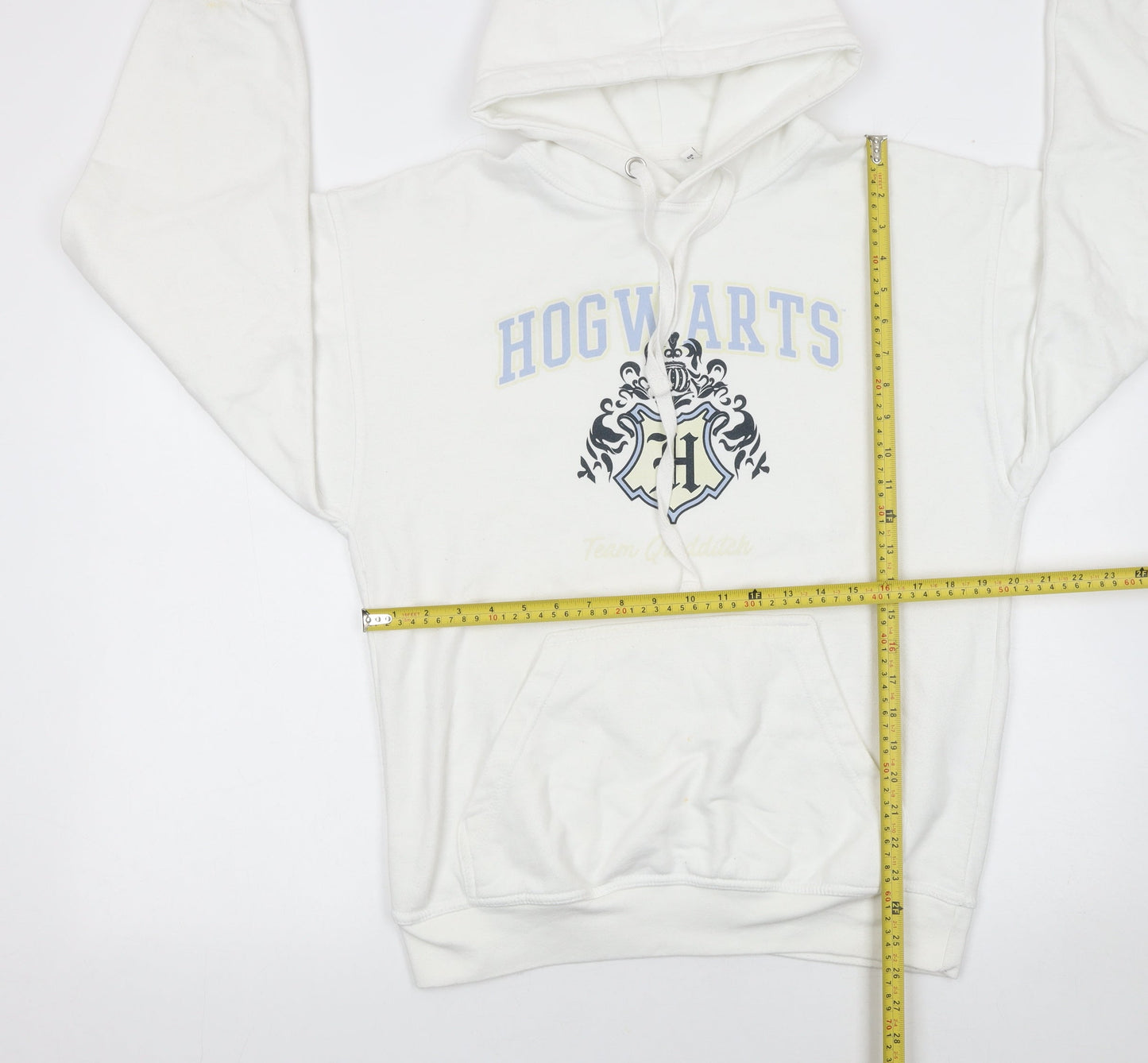 Bioworld Women’s White Hogwarts Pullover Hoodie Medium Harry Potter