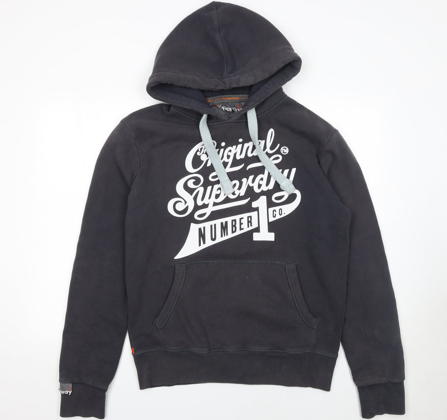 Mens UK M Regular Superdry Black Pullover Hoodie