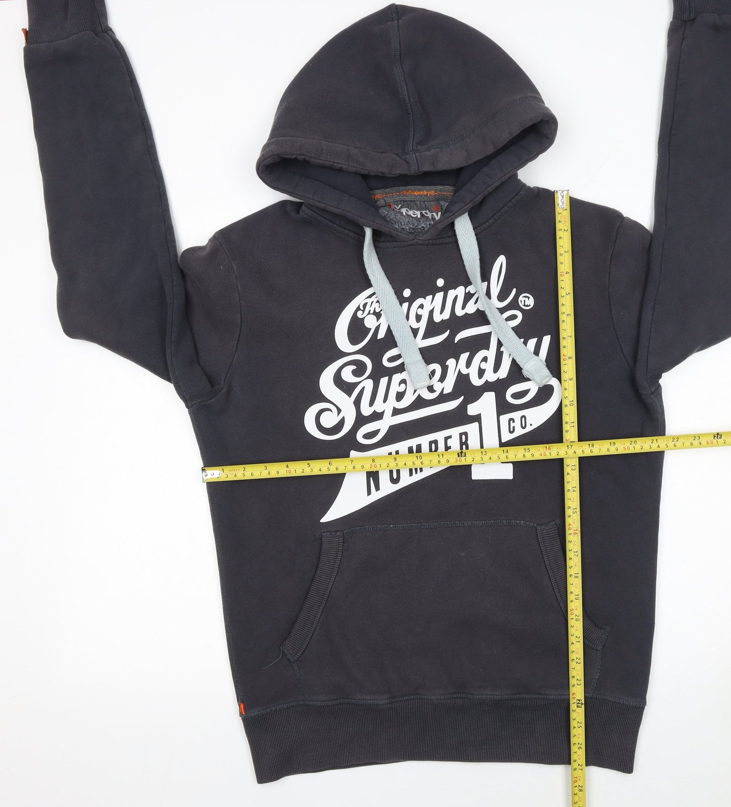 Mens UK M Regular Superdry Black Pullover Hoodie