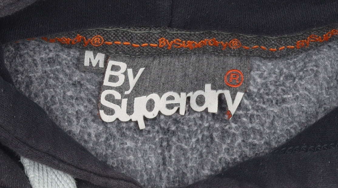 Mens UK M Regular Superdry Black Pullover Hoodie