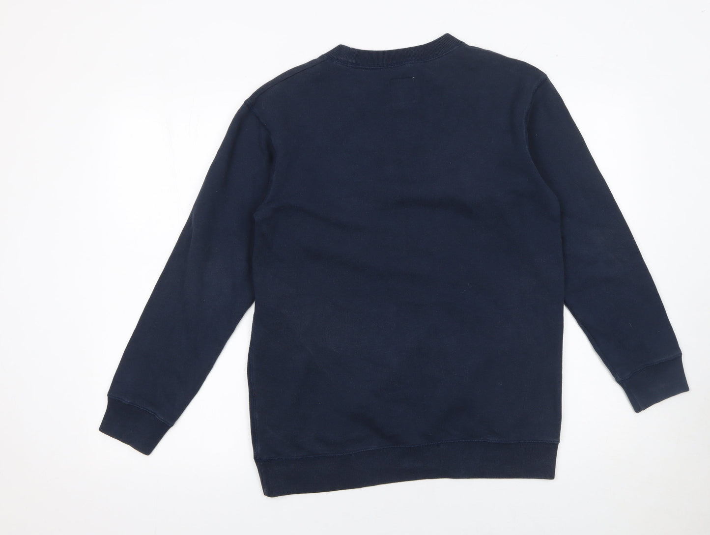 Jack Wills Womens Navy Blue Logo Crew Neck Sweatshirt UK 8