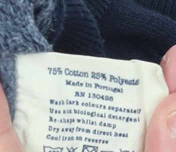 Jack Wills Womens Navy Blue Logo Crew Neck Sweatshirt UK 8