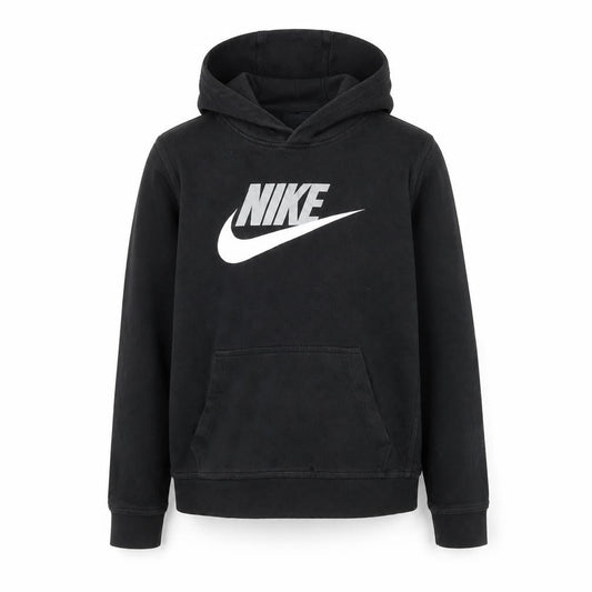 Nike Boys Black XL Pullover Hoodie with Logo and Kangaroo Pocket