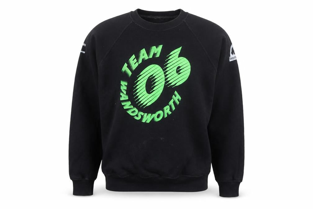 Fruit of the Loom Men's Black Crew Neck Sweatshirt M Team Wandsworth 06 Print