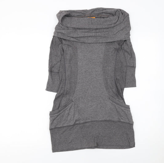 SoulCal Women Grey Size 12 Tunic Sweatshirt with Pockets