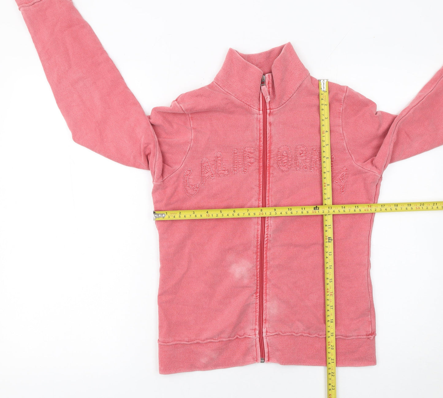 Active Women Pink Full Zip California Sweatshirt Size 8-10