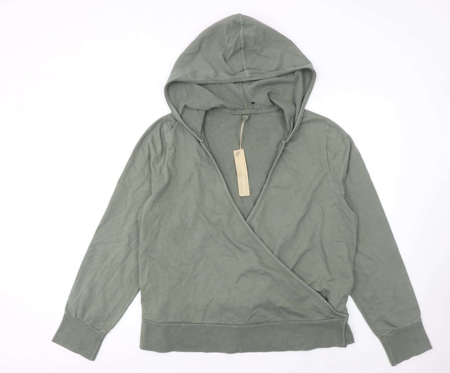 Hawkshead Women’s Khaki Green Size 20 Cotton Wrap Hoodie