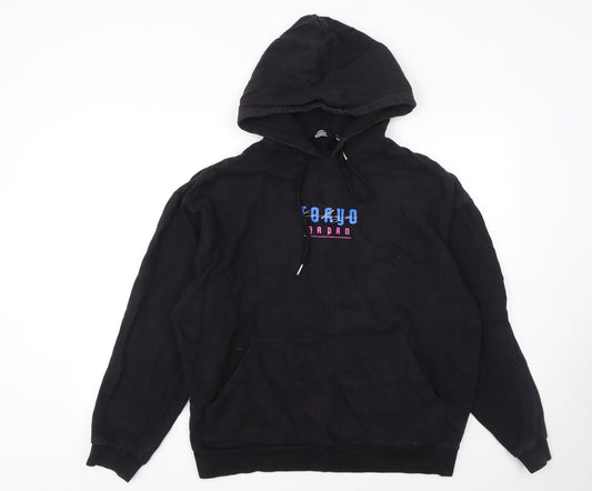ASOS DESIGN Men's Black Tokyo Japan Dragon Graphic Pullover Hoodie Size M