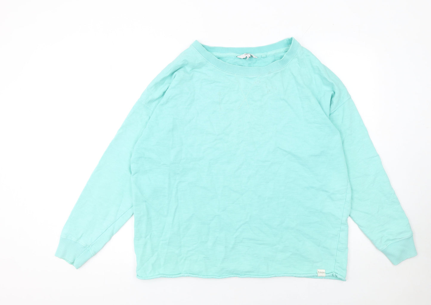 Next Women’s Blue Pullover Sweatshirt L Cotton Crew Neck Casual