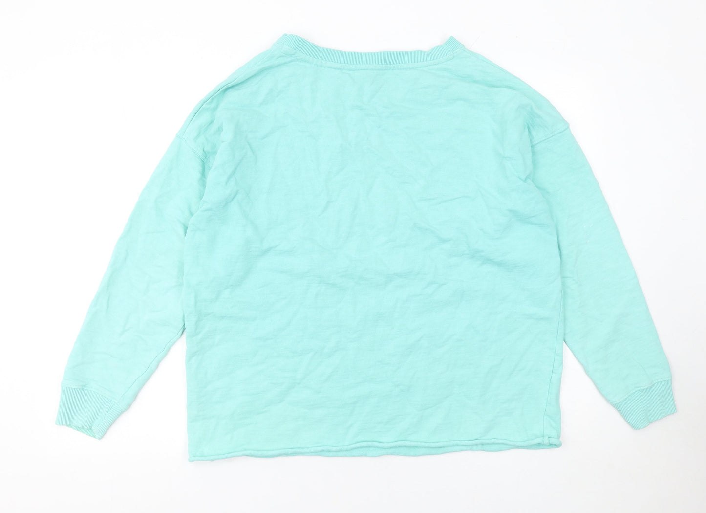 Next Women’s Blue Pullover Sweatshirt L Cotton Crew Neck Casual