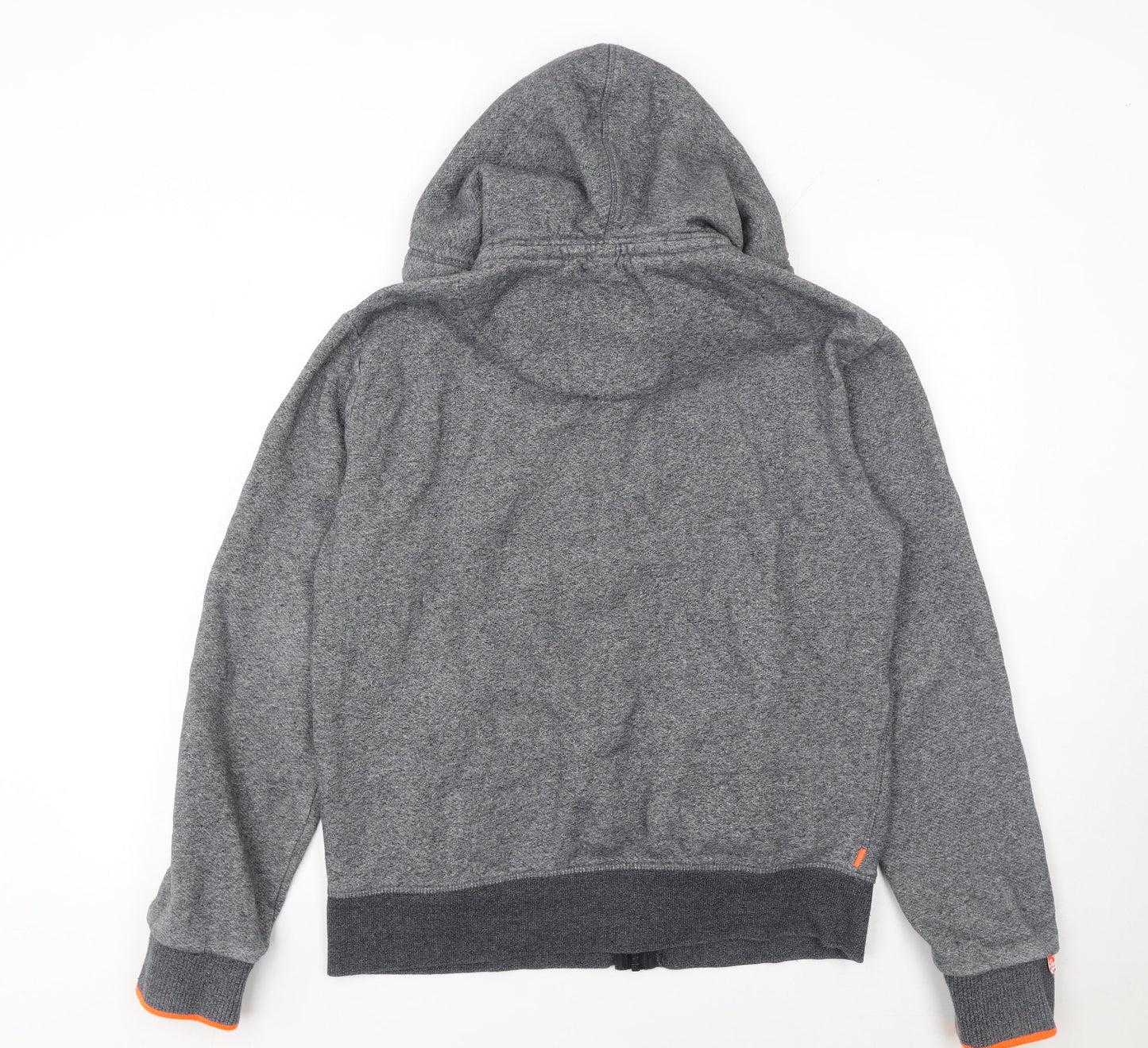 Mens UK L Regular Superdry Grey Full Zip Hoodie