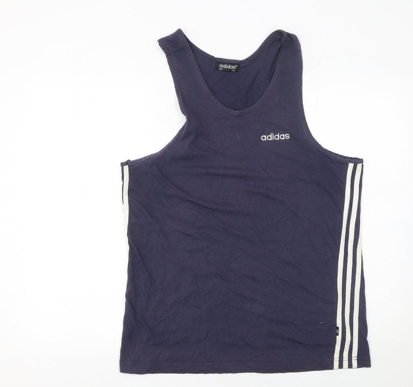 Adidas Men's Blue Tank Top L Sports Gym Training Vest