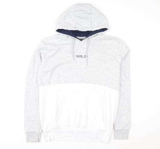 Mens UK XL Regular McKenzie Grey Pullover Hoodie