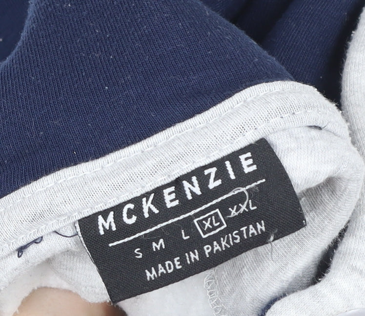 Mens UK XL Regular McKenzie Grey Pullover Hoodie