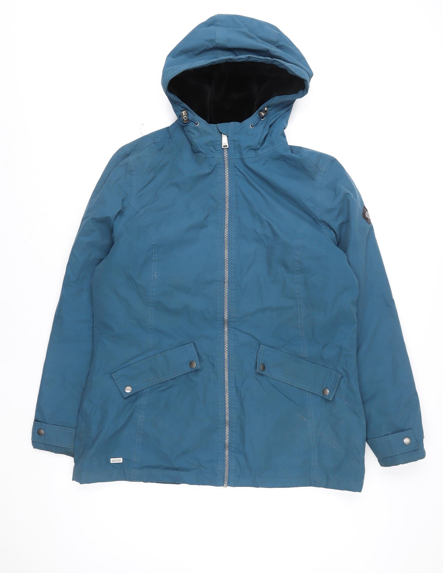 Regatta Men's Blue Hooded Parka Jacket L Windproof Water Resistant