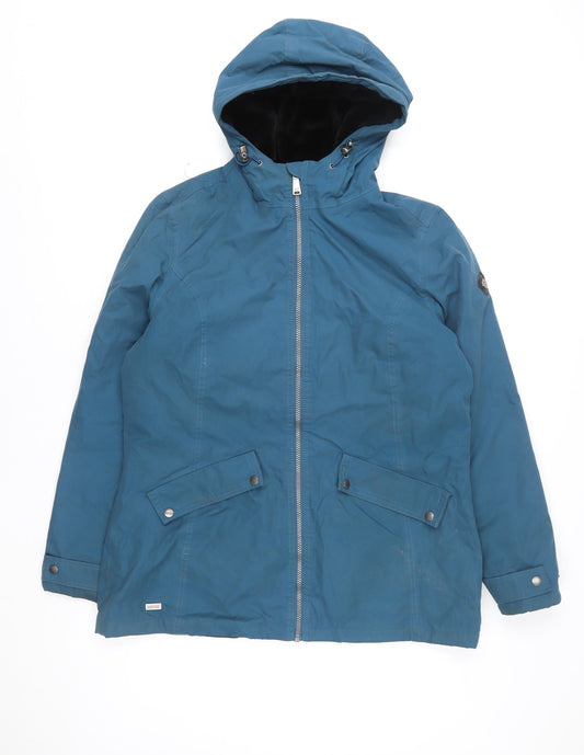 Regatta Men's Blue Hooded Parka Jacket L Windproof Water Resistant