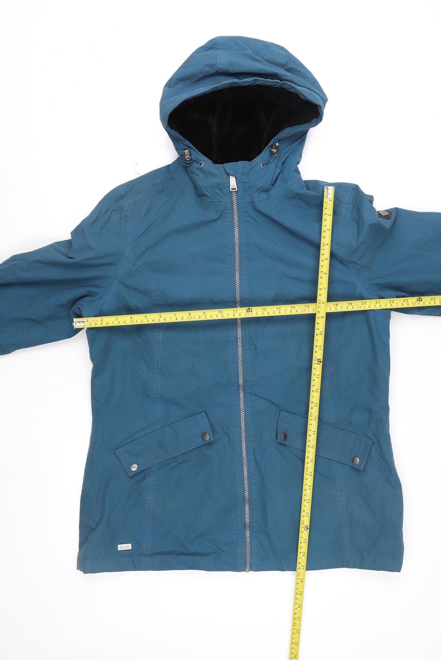 Regatta Men's Blue Hooded Parka Jacket L Windproof Water Resistant