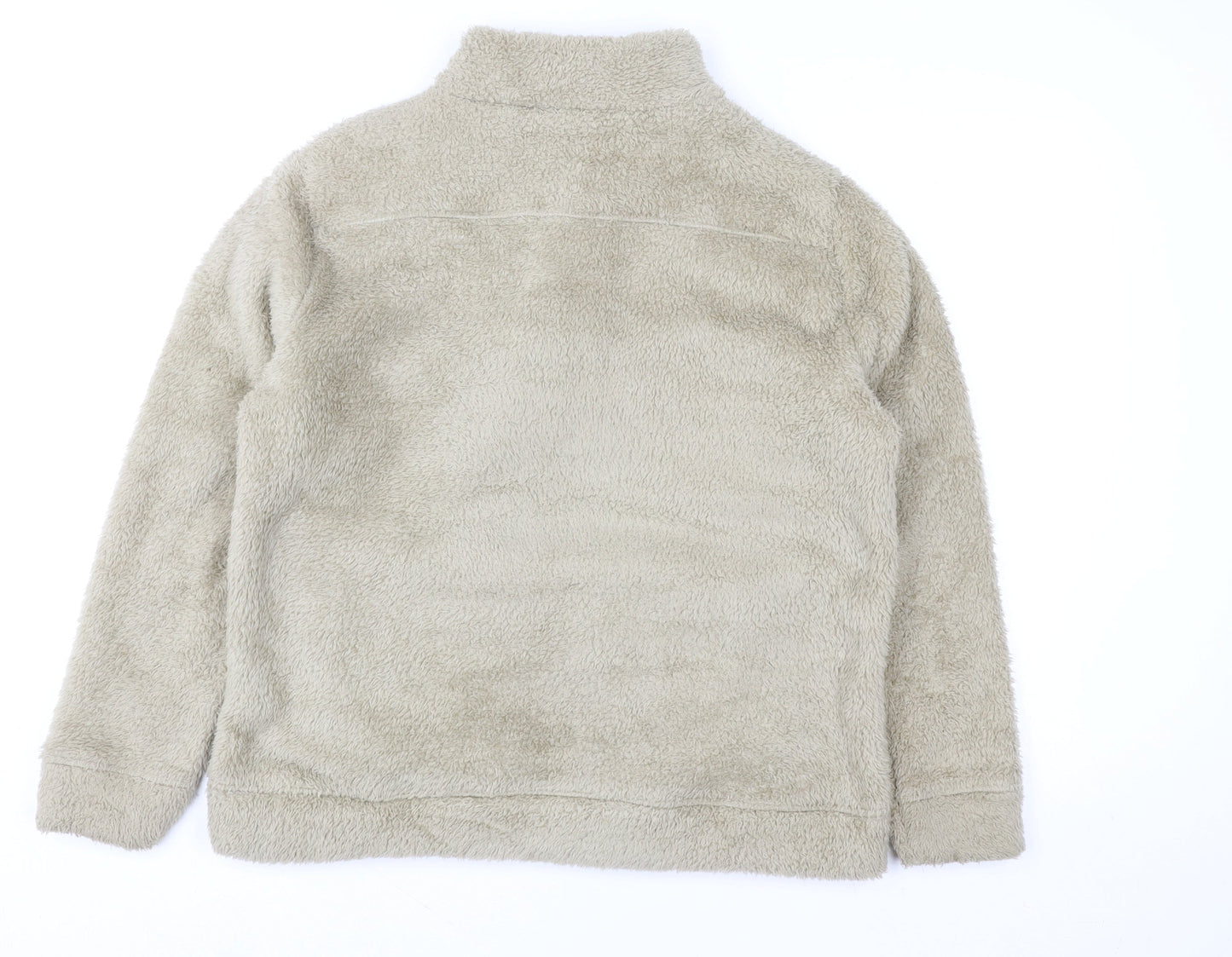 Country Rose Women Beige Full Zip Fleece Sweatshirt Size M