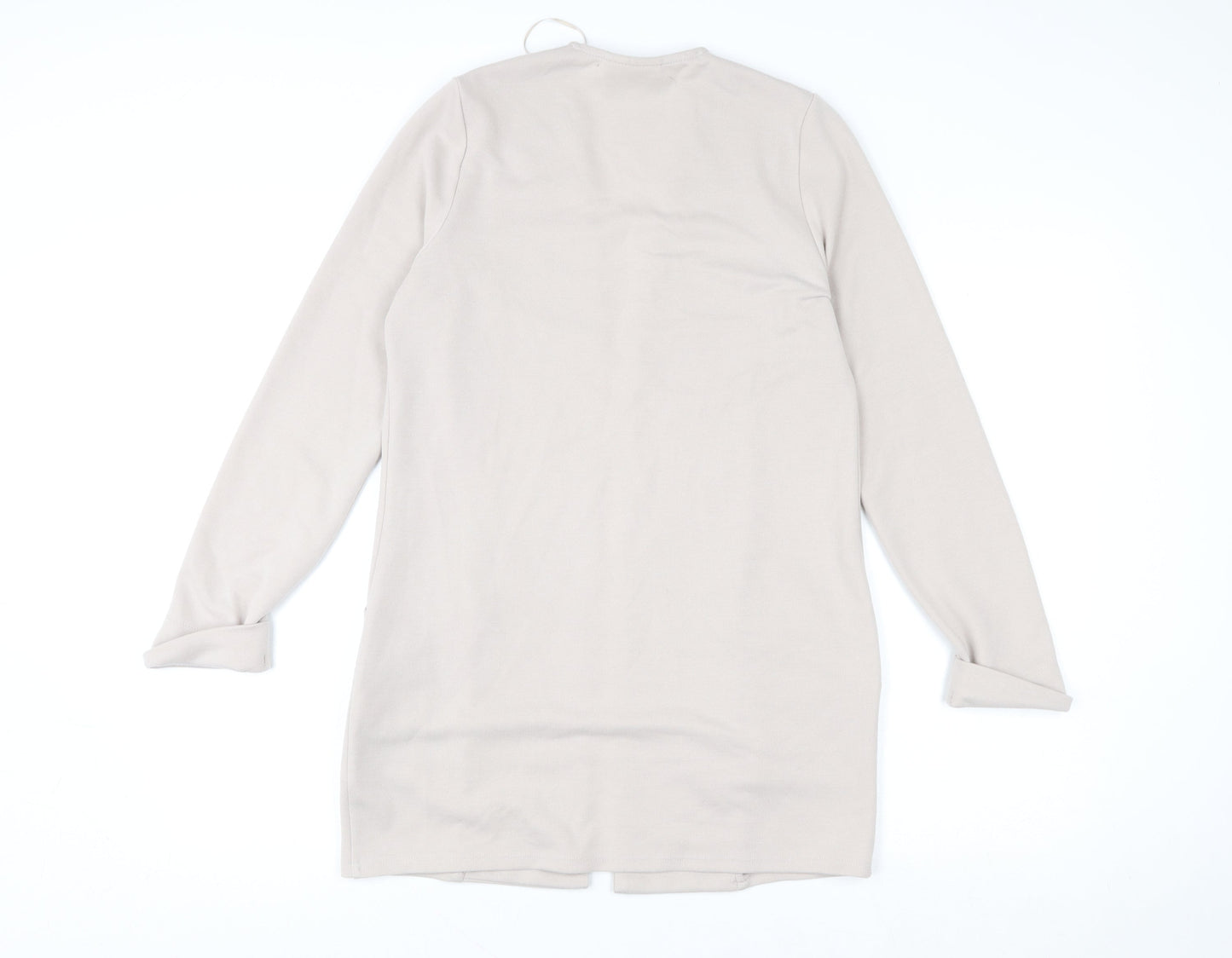 Wallis Women Beige V-Neck Long Sleeve Open Cardigan Size 8