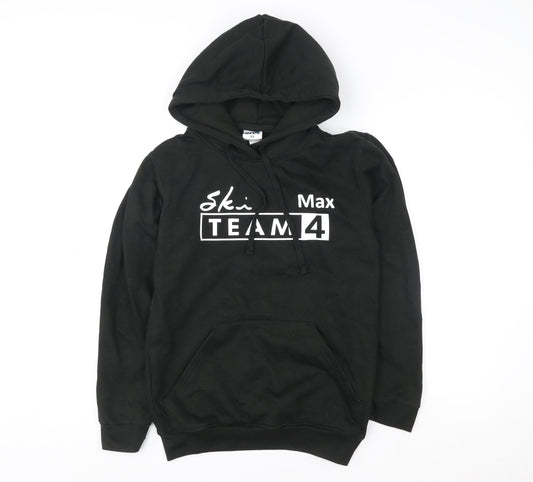 Uneek Mens Black Ski Team Hoodie XS Pullover Fleece