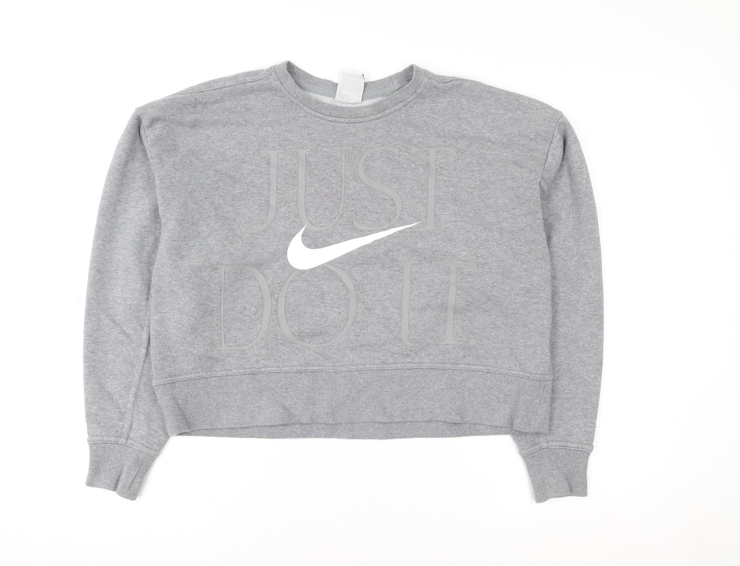 Nike Womens Grey XS Pullover Crew Neck Dri-FIT Sweatshirt