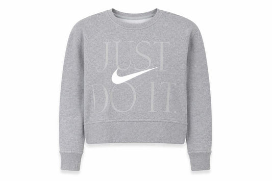 Nike Womens Grey XS Pullover Crew Neck Dri-FIT Sweatshirt