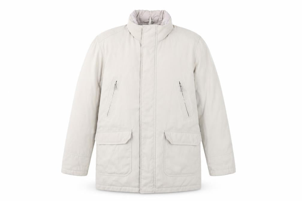 BHS Women Beige Long Parka Jacket Size S Polyester Padded
