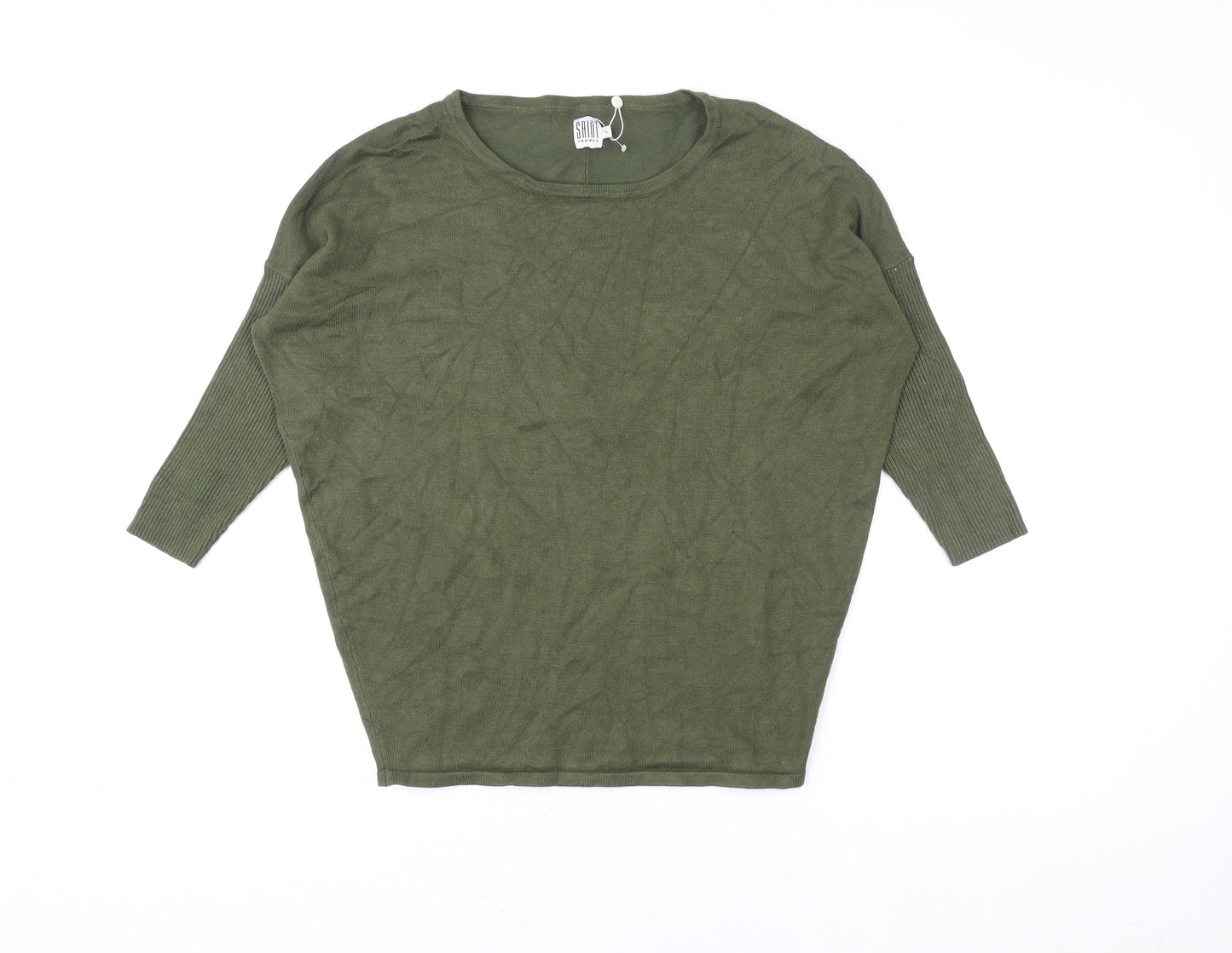 Saint Tropez Women's Green Pullover Sweatshirt Size S